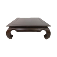 Solid Mahogany Wood Opium Leg Square Coffee Table